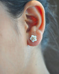 Floral Drop 0.11 Carat Diamond Studs Earring-Veyaa