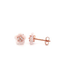 Floral Drop 0.11 Carat Diamond Studs Earring-Veyaa