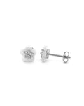 Floral Drop 0.11 Carat Diamond Studs Earring-Veyaa