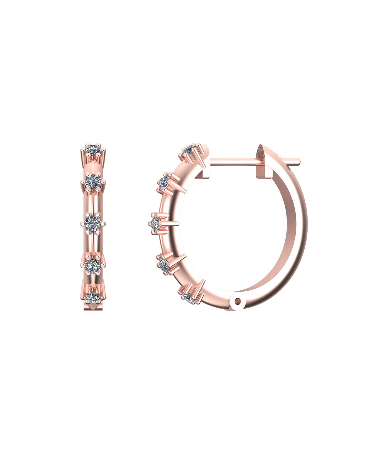 Aina 0.15 Carat Diamond Hoops Earrings-Veyaa