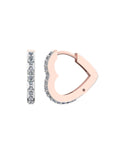 Love 0.15 Carat Diamond Hoops Earrings-Veyaa