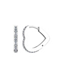 Love 0.15 Carat Diamond Hoops Earrings-Veyaa
