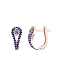 Natural Blue Sapphire Drop Earrings-Veyaa