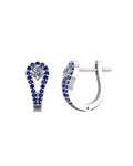 Natural Blue Sapphire Drop Earrings-Veyaa