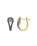 Natural Blue Sapphire Drop Earrings-Veyaa