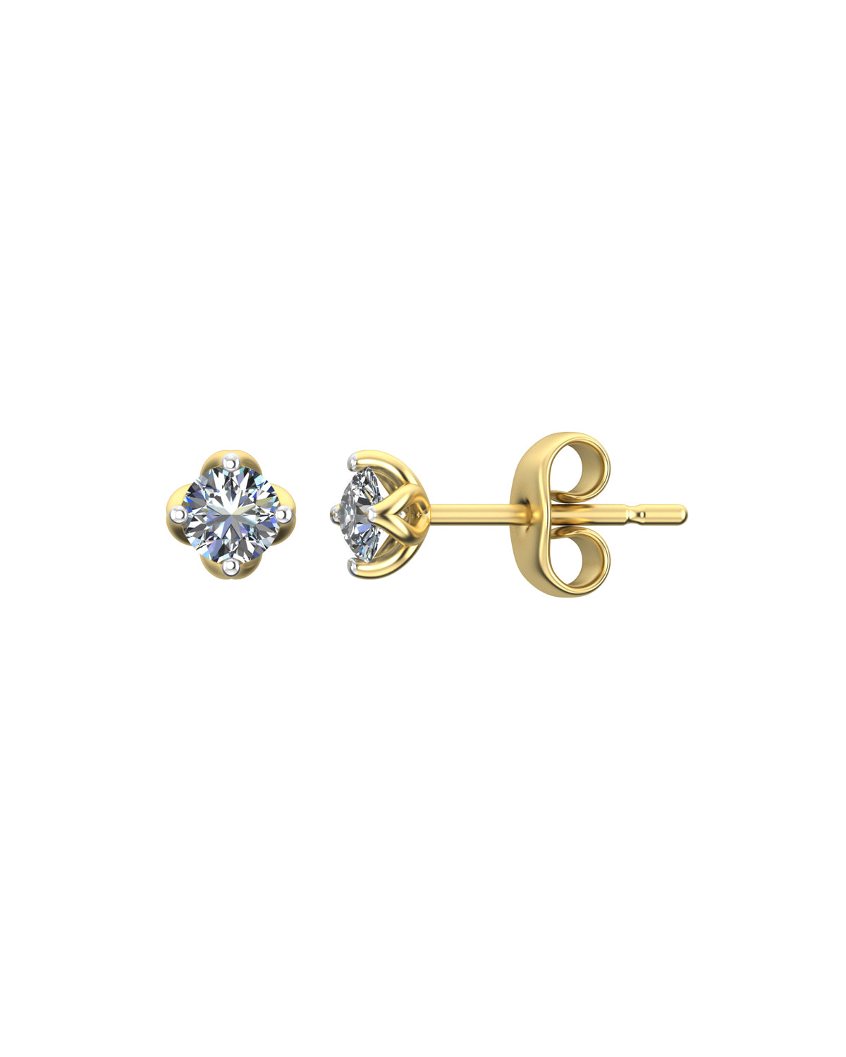 Solitaire 0.28 Carat Diamond Earring-Veyaa