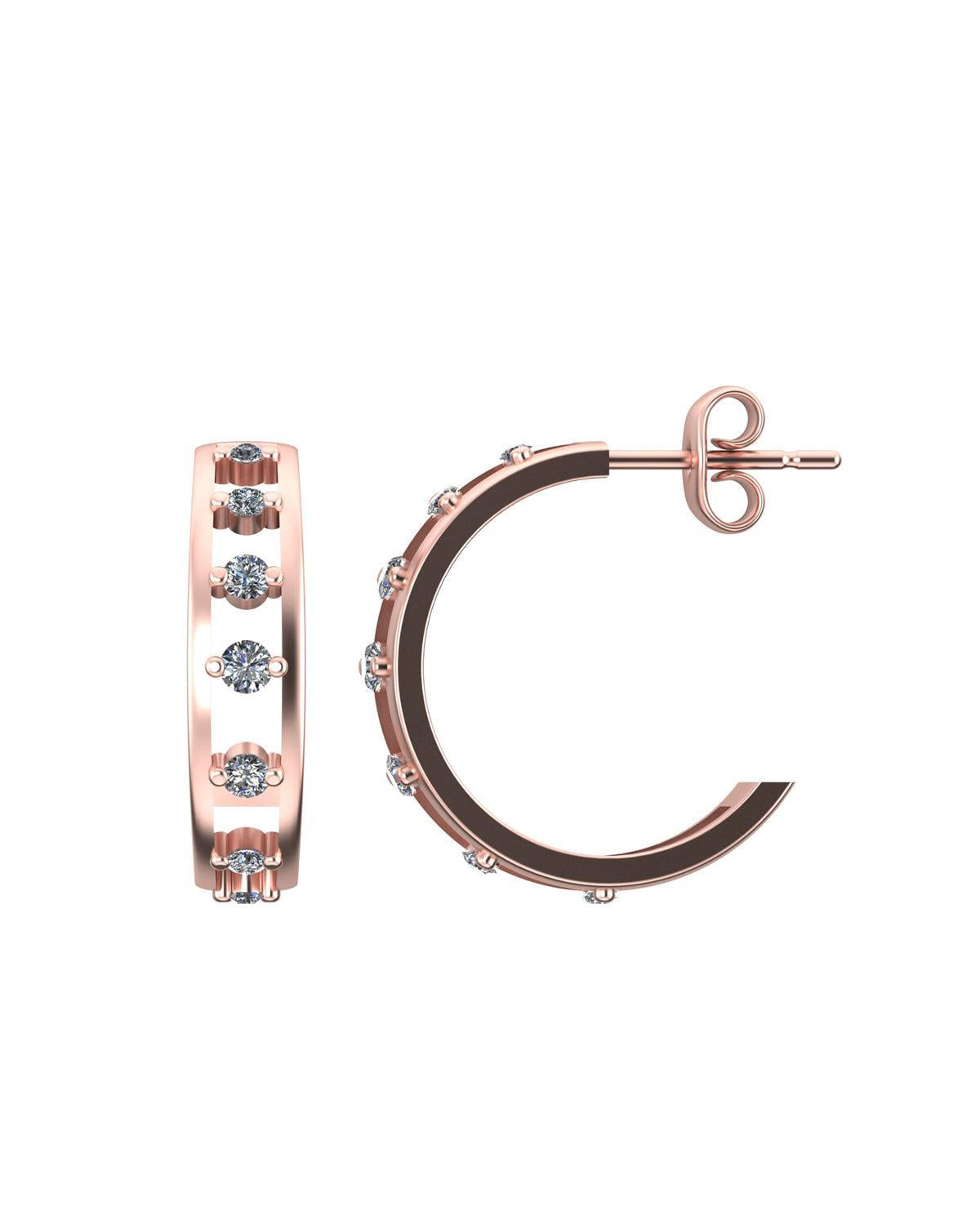Loop 0.25 Carat Diamond Earrings-Veyaa