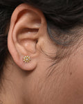 Fleur 0.14 Carat Diamond Earrings-Veyaa