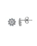 Fleur 0.14 Carat Diamond Earrings-Veyaa