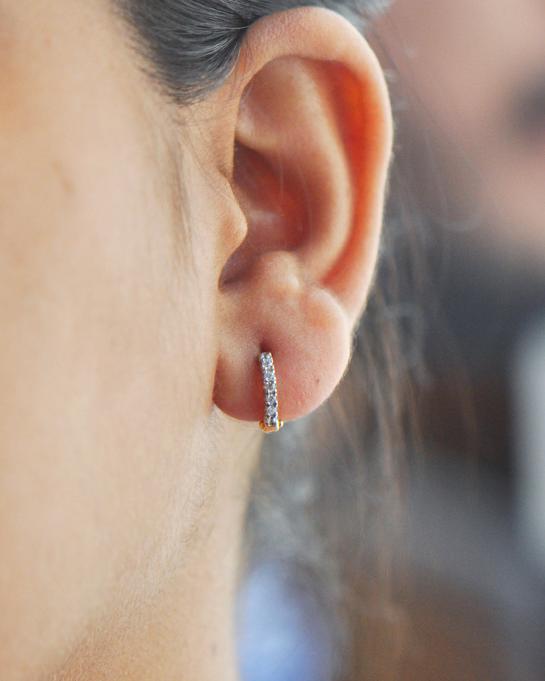 Amour 0.15 Carat Diamond Loop Earrings-Veyaa