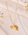 Personalised Maple Leaf Name Necklace-Veyaa