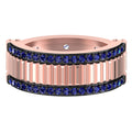 3 IN 1 Diamond and Natural Sapphire Band-Veyaa