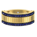 3 IN 1 Diamond and Natural Sapphire Band-Veyaa
