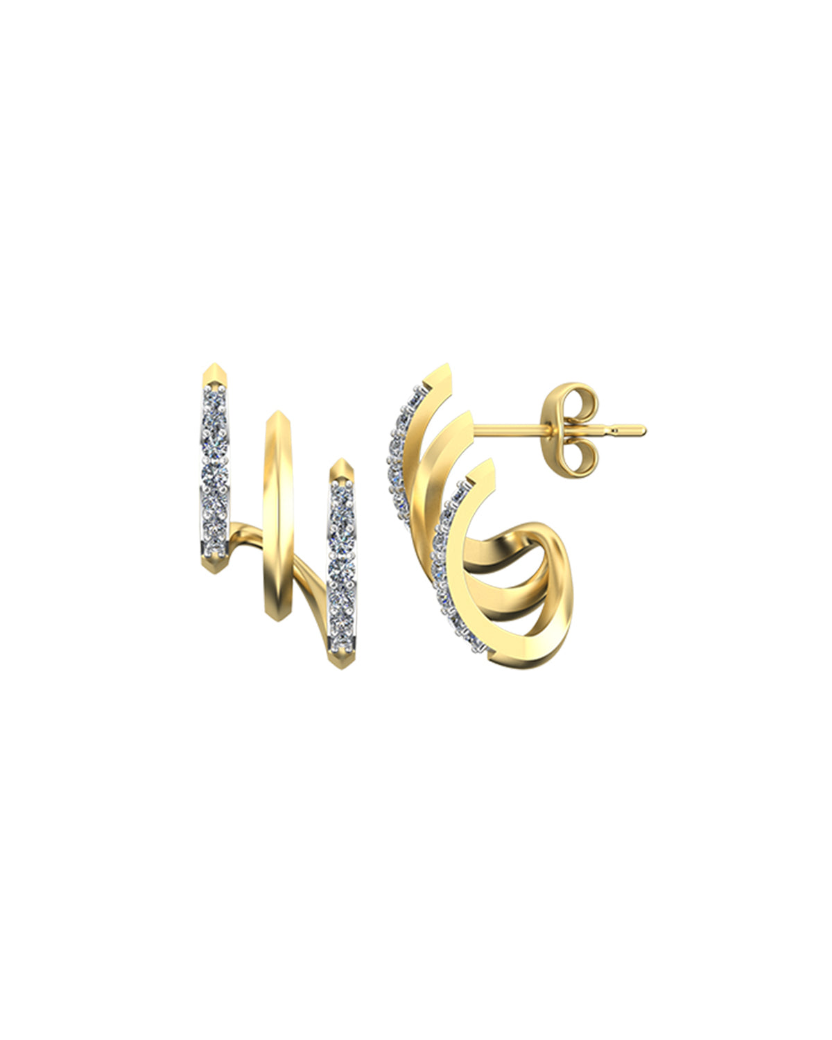Gleam 0.38 Carat Diamond Earrings-Veyaa