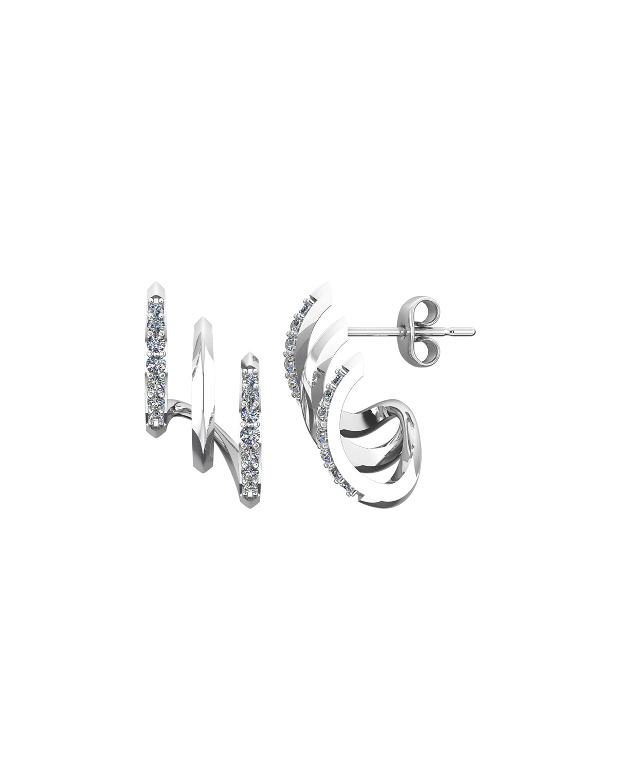 Gleam 0.38 Carat Diamond Earrings-Veyaa