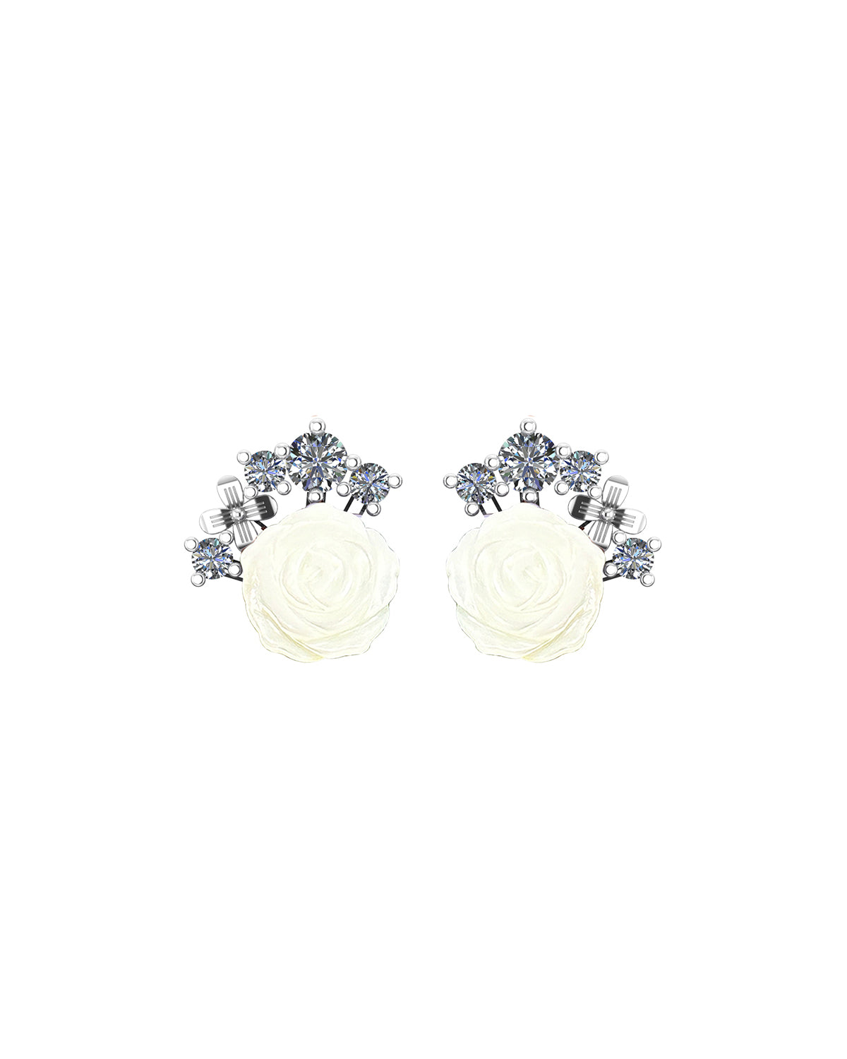 Bloom 0.45 Carat Diamond Earrings-Veyaa