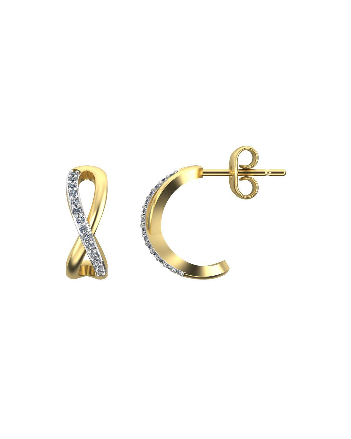 Eterna 0.11 Carat Diamond Earrings-Veyaa