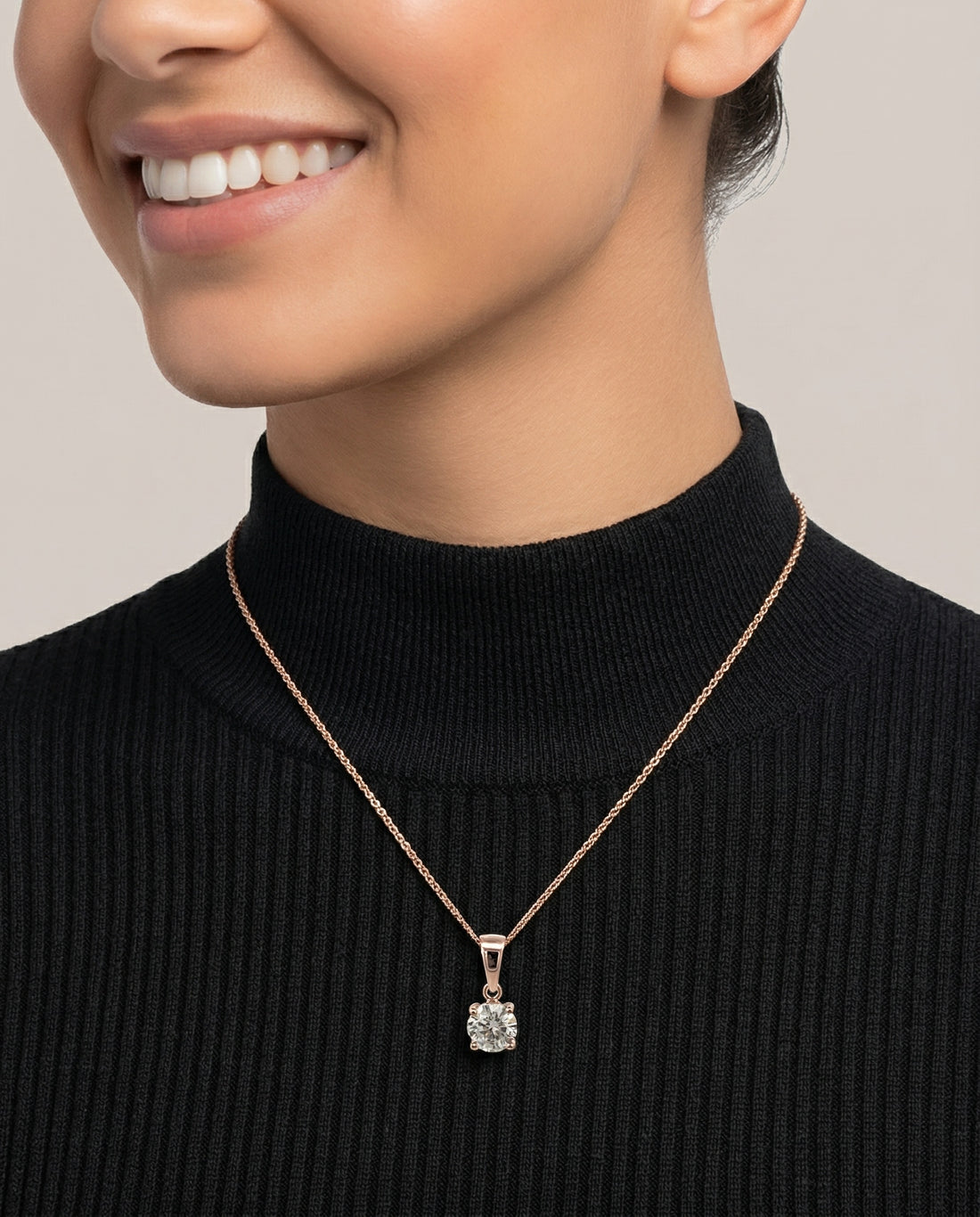 Solitaire Neckpiece  (T.wt 1.00 ct)