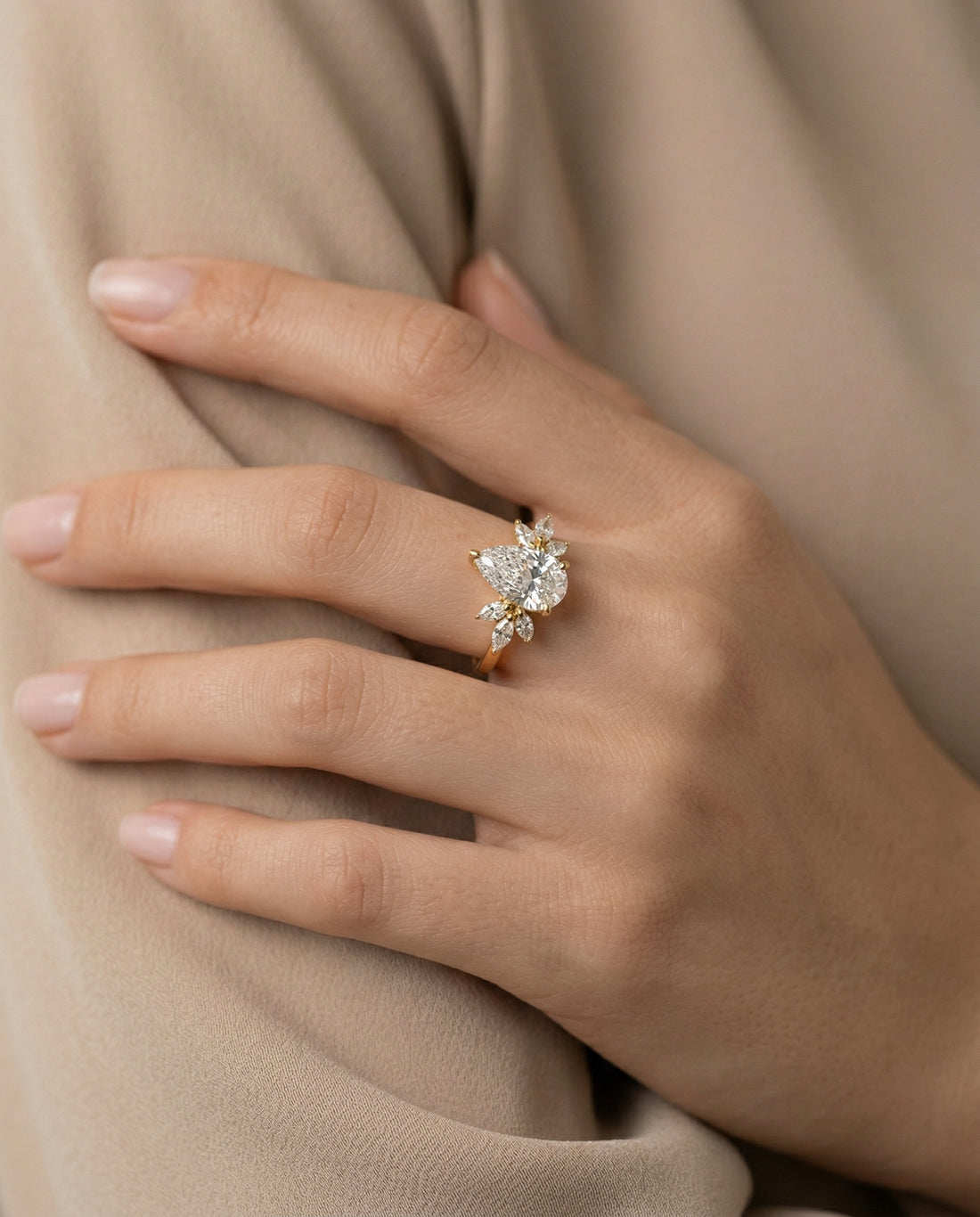 Pear Marquise Solitaire Ring  (T wt. 2.55 ct)