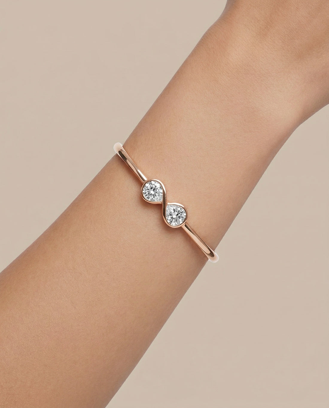 2 Carat Diamond Infinity Bangle