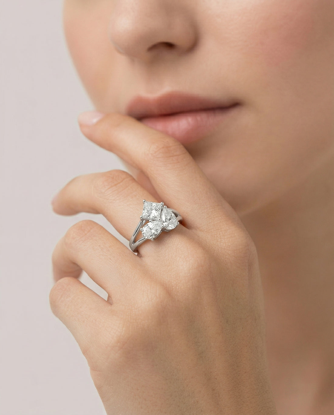 Pure Brillance Tri Diamond Ring  (T wt. 3.00 ct)