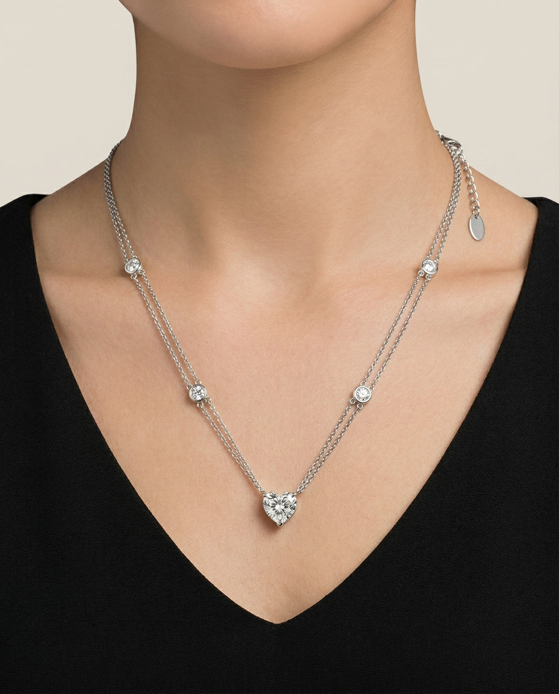Love Layered Necklace (T.wt 6.00 ct)