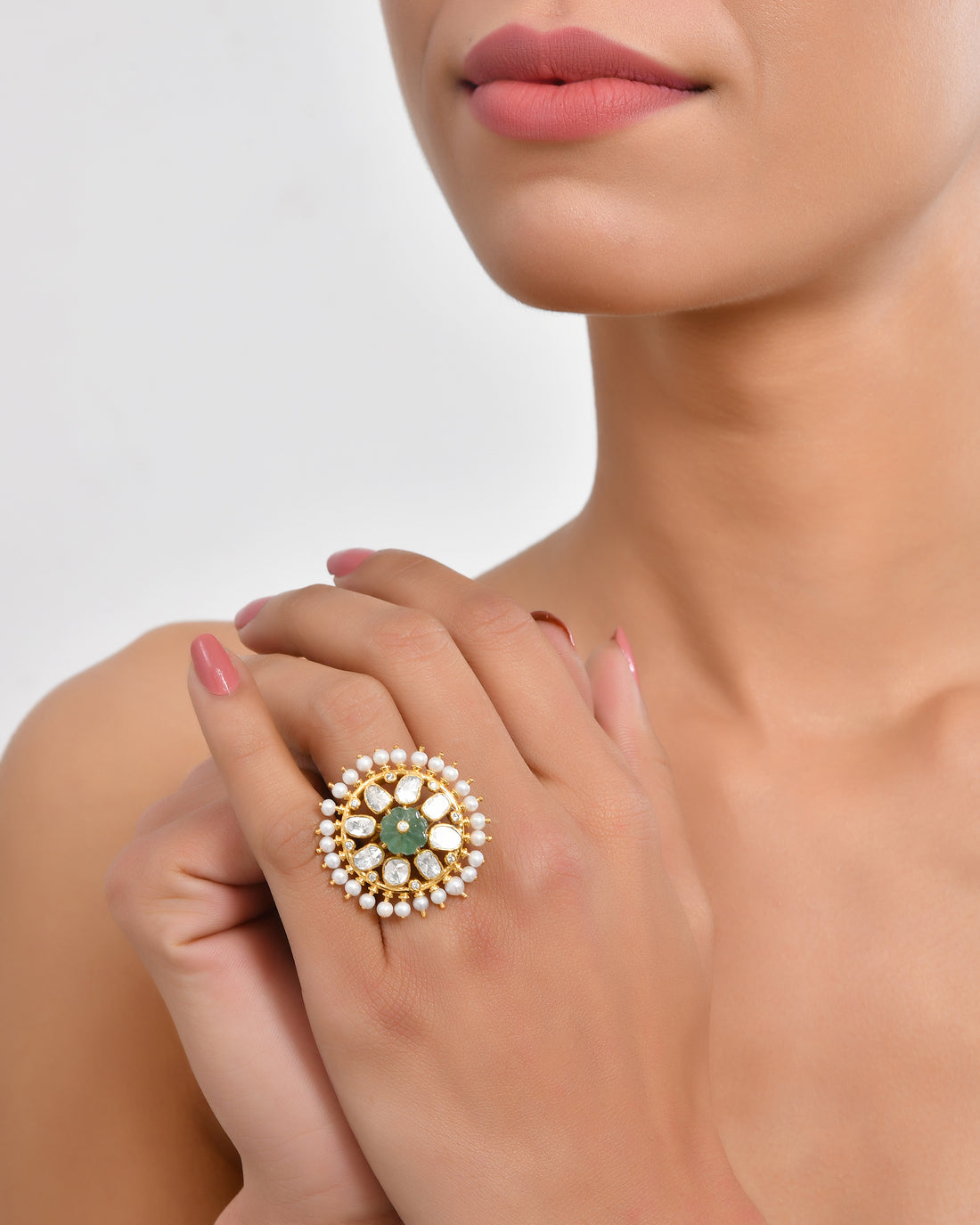 Padmavat diamond polki ring