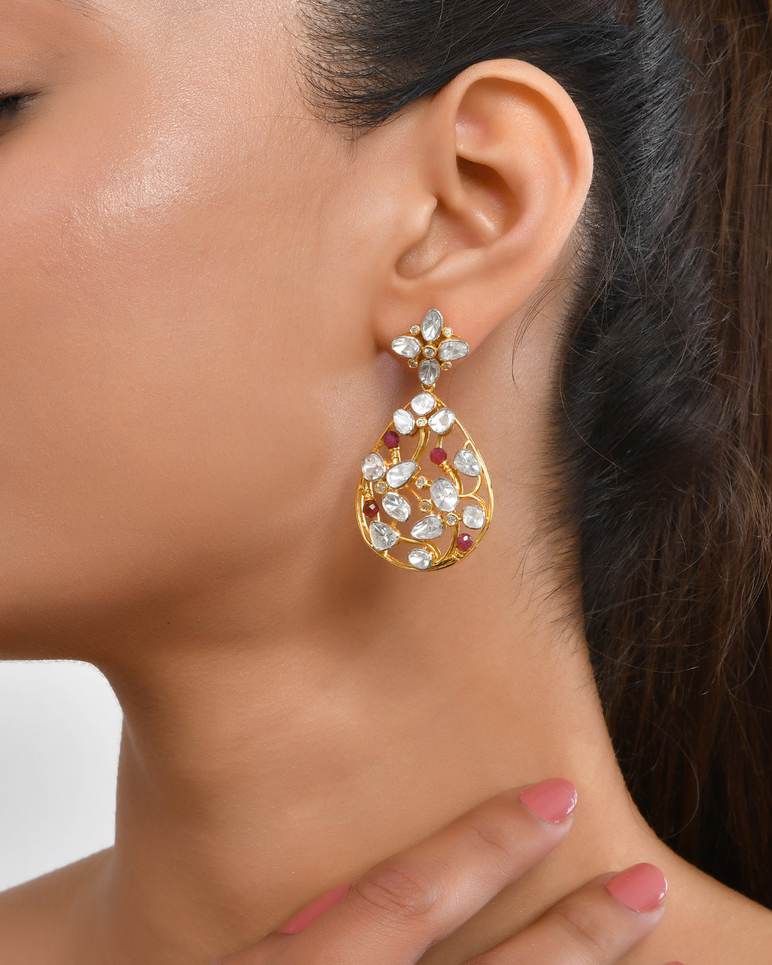 Gulnaar Diamond polki Earings