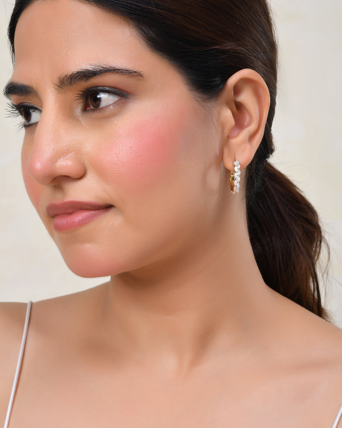 The Celeste diamond Hoops Earring (T wt. 1.44 ct)