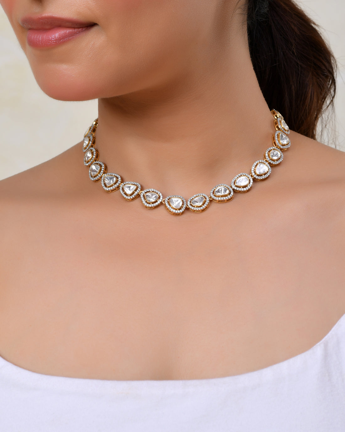 Premium Polki Necklace (T wt. 8.34 ct)