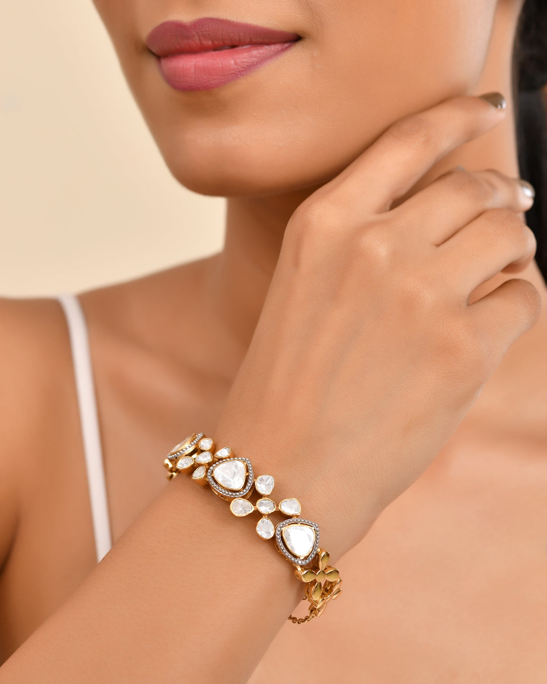 Rajwada Diamond Polki Bracelet