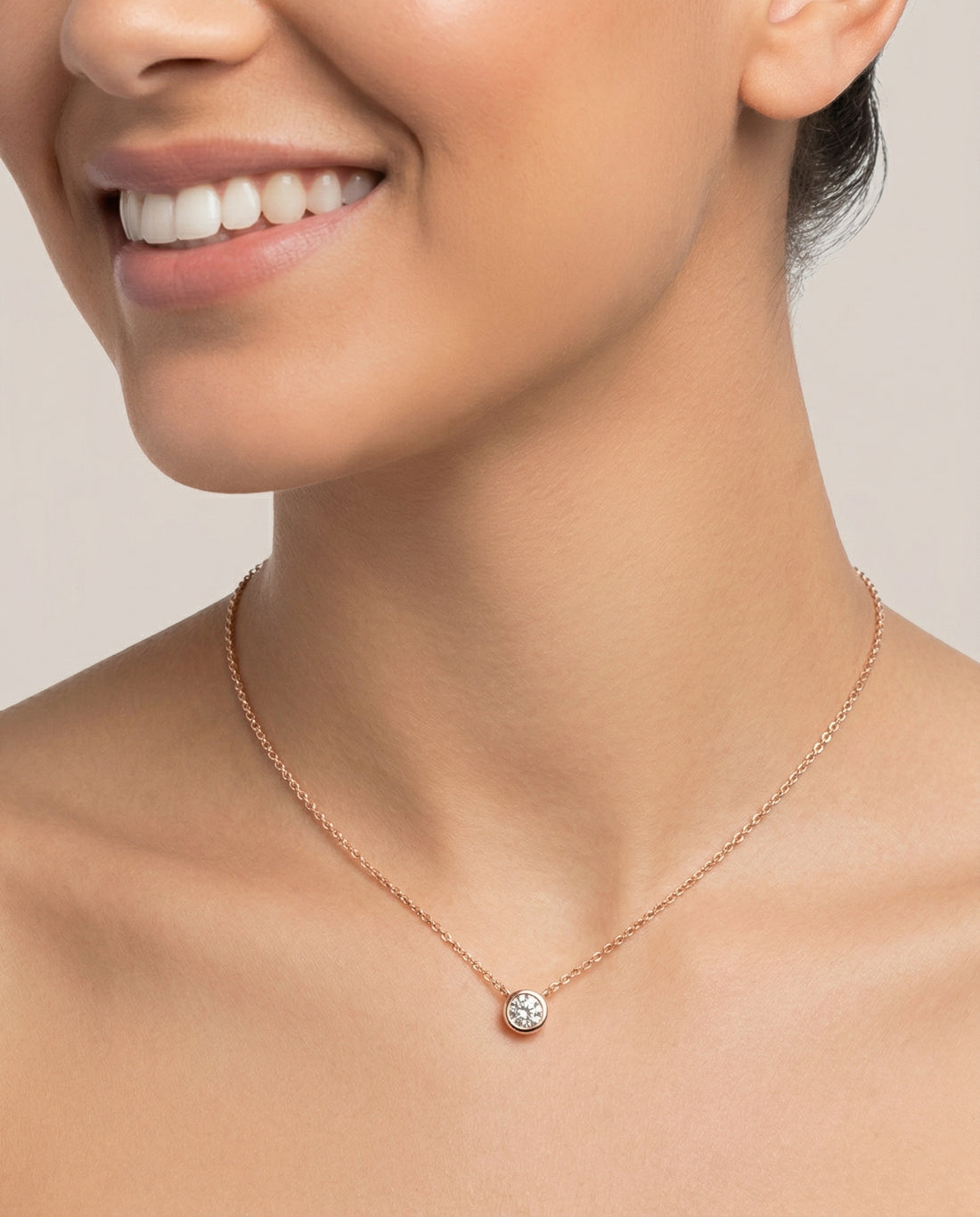 Ziya Solitaire Neckpiece (T.wt 0.50 ct)