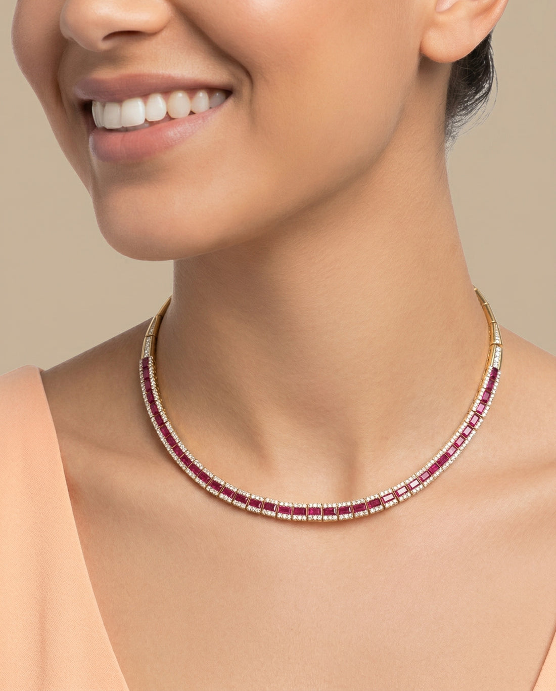 Mozambique Ruby 9 Carat Line Choker