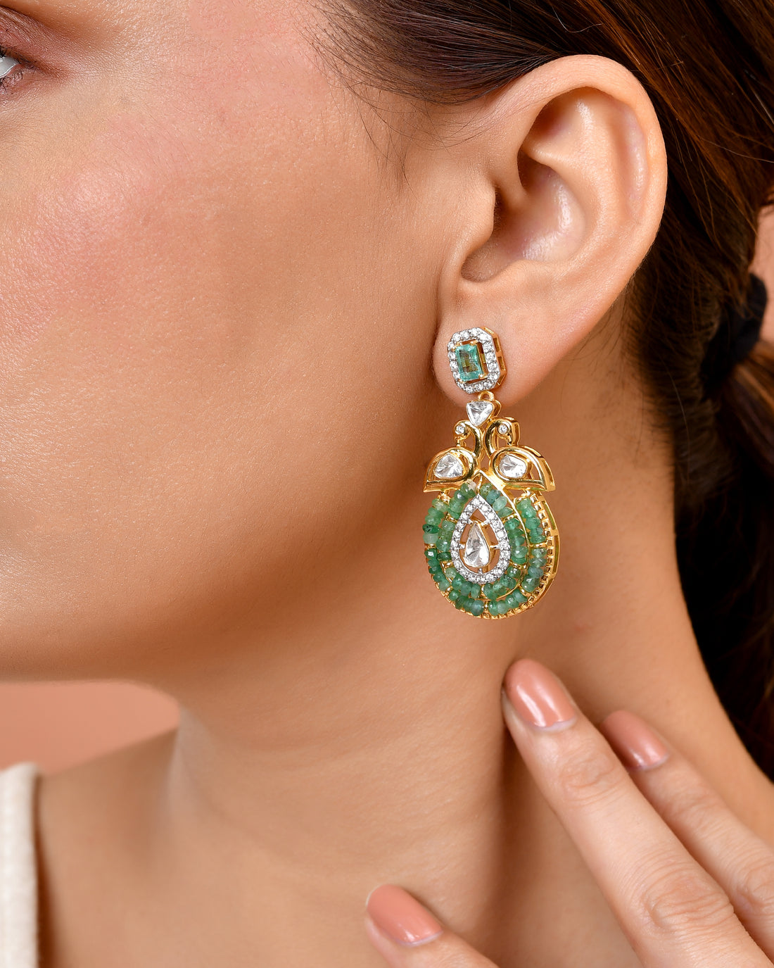 Emerald Ada Earrings (T wt. 11.57ct)