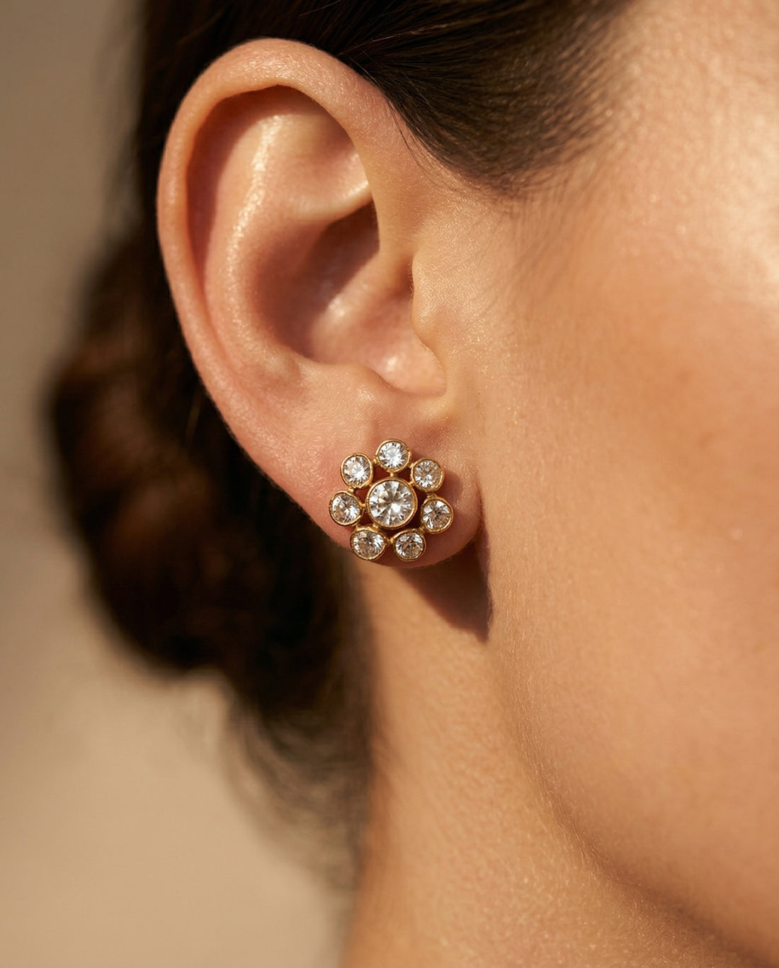 Floral Polki Studs