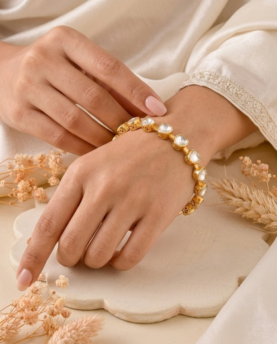 Gleaming Polki Bangle
