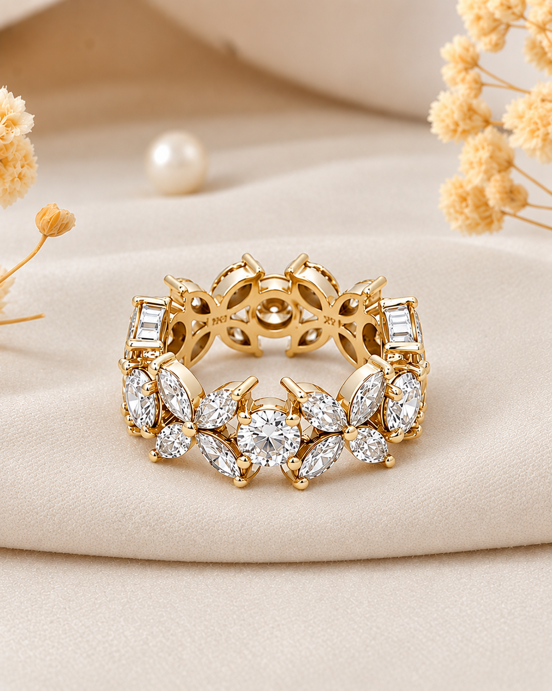 Eternal Floral Diamond Cluster Ring