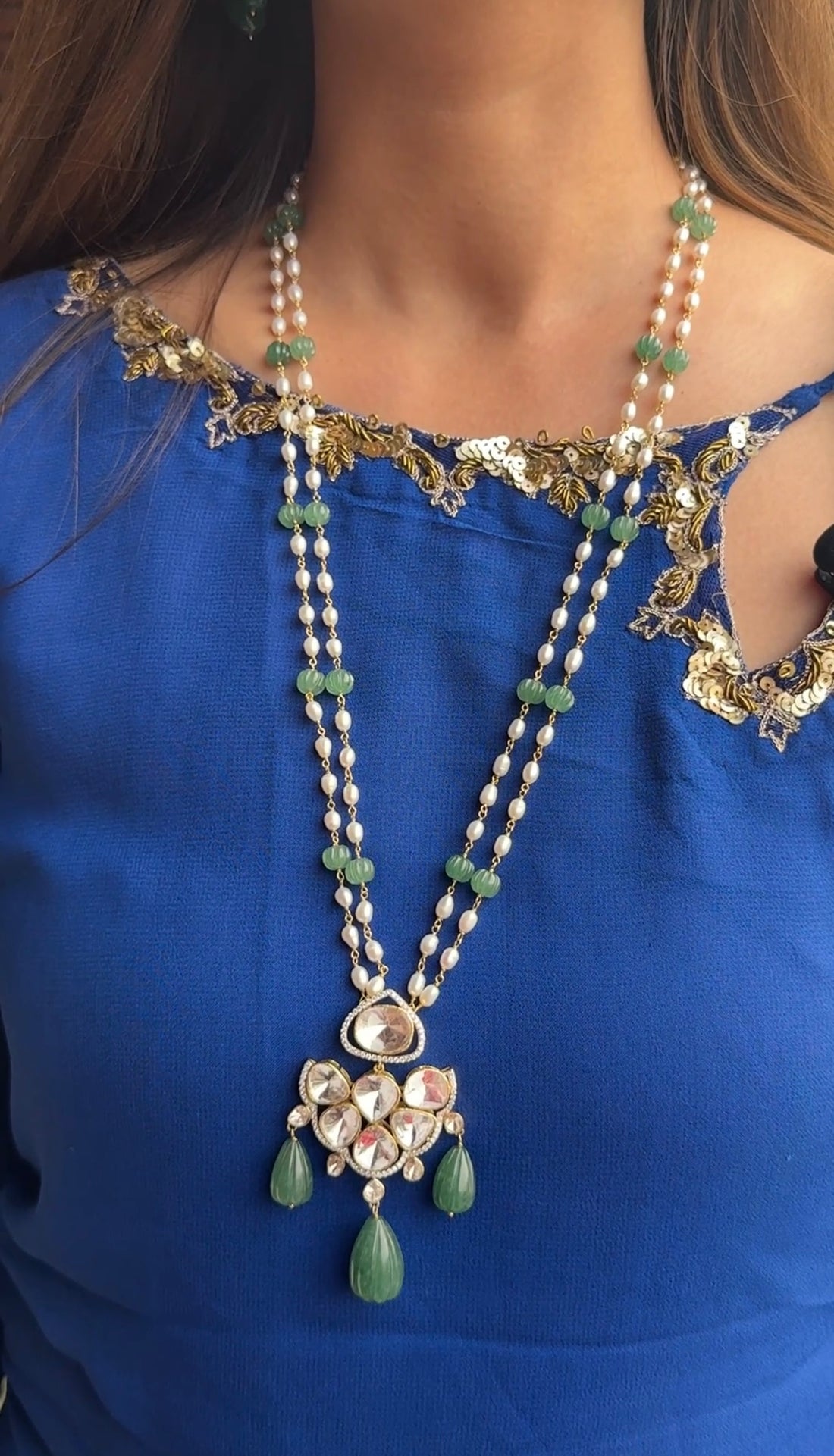 Rajratna Diamond Polki Neckpiece