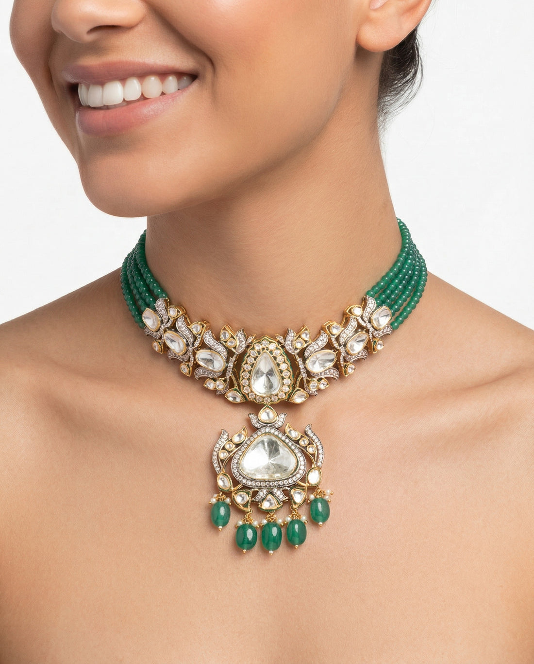 Jodha Polki Choker  (T wt. 12.46 ct)