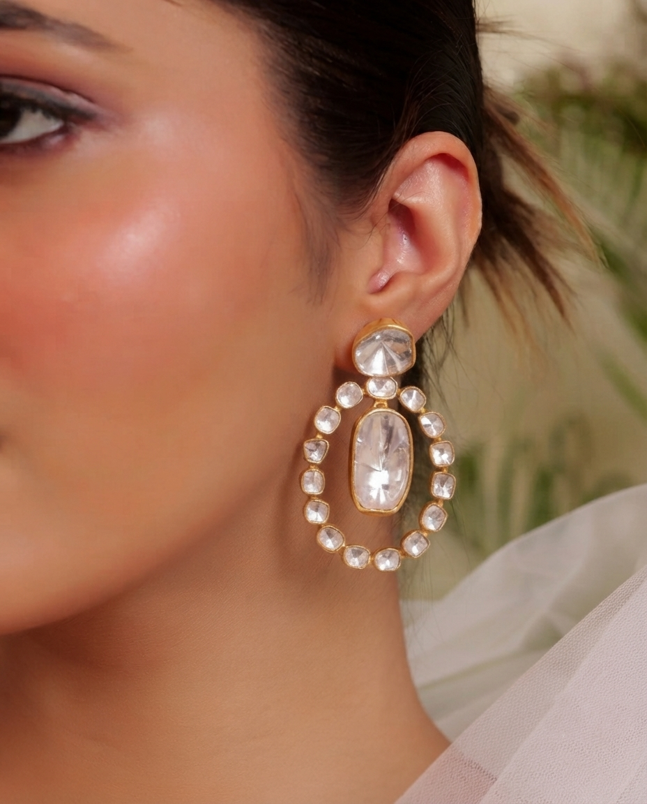 Mohak Diamond Polki drops  (T wt. 6.96 ct)