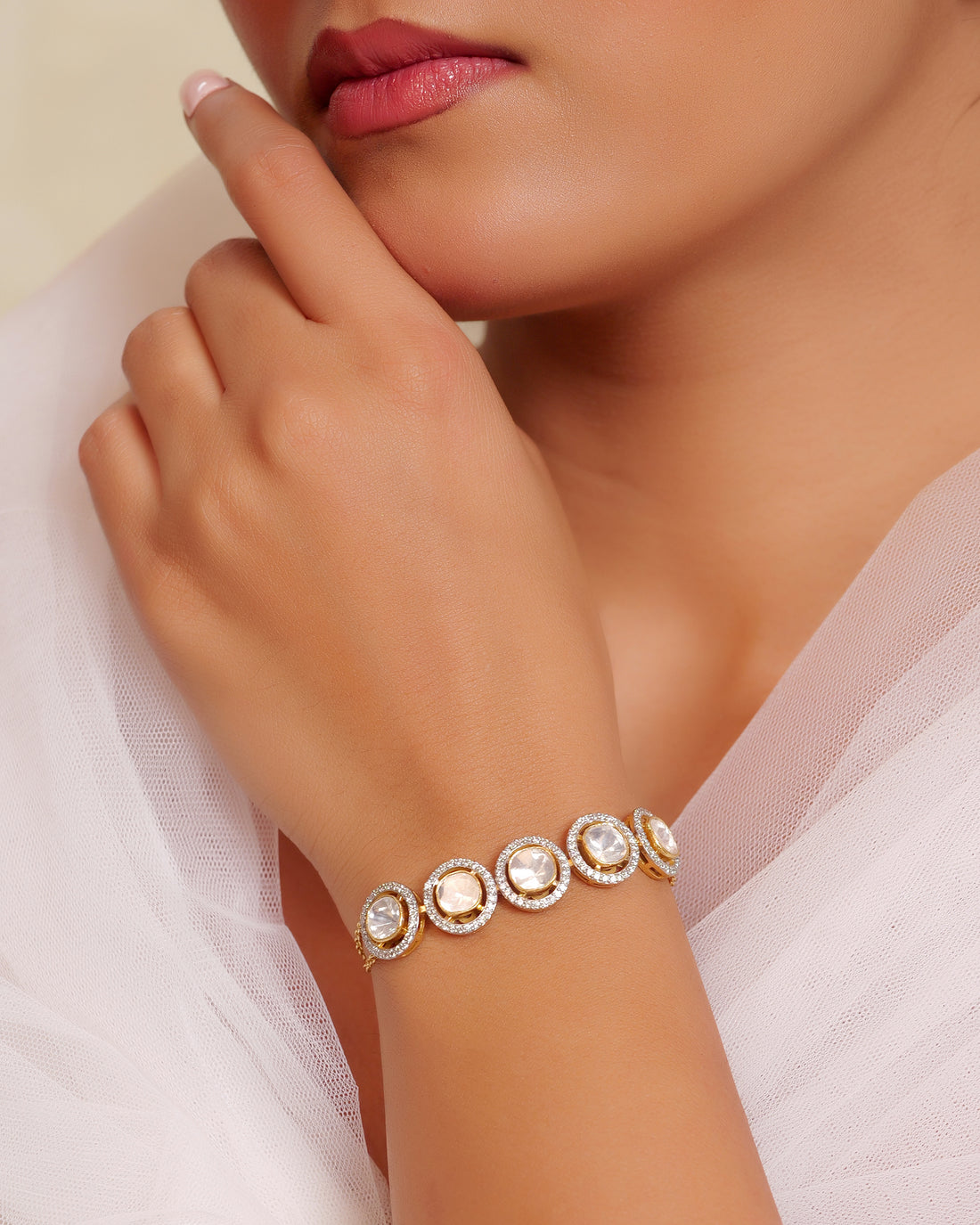 Classic Polki Chain Bracelet