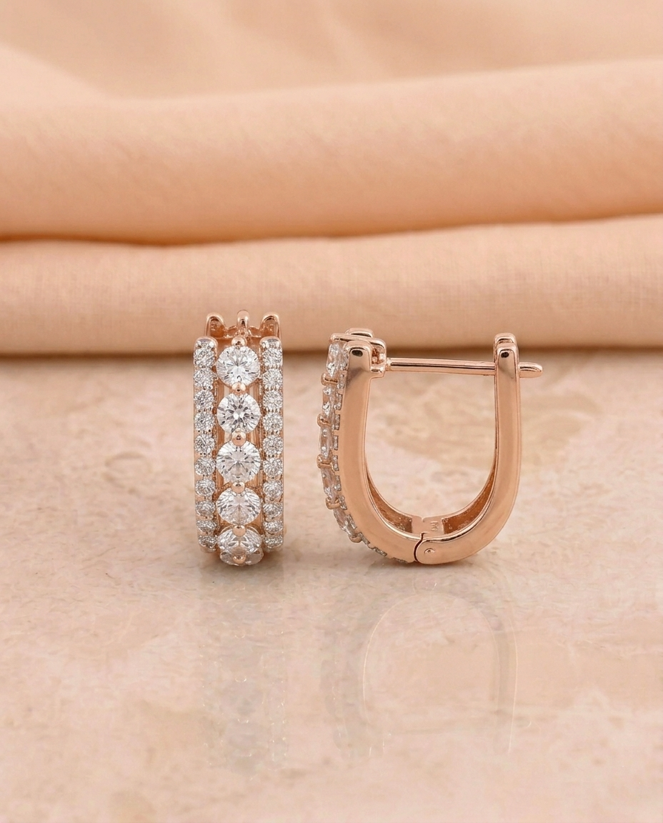 Reversible Blue Sapphire Diamond Earings (T wt. 3.44ct)