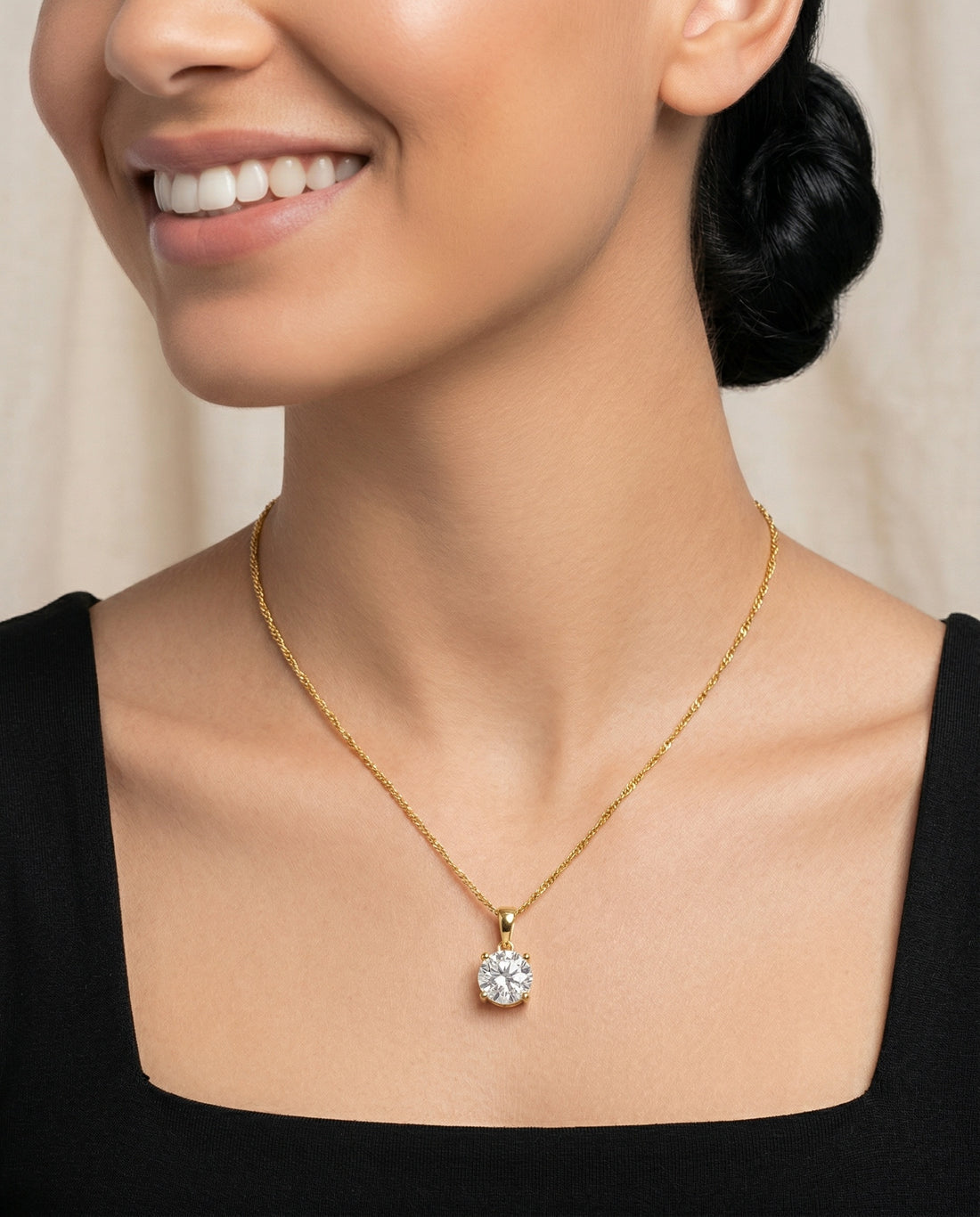 The classic 1 Carat Diamond Solitaire Pendant