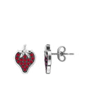 Strawberry Natural Ruby Earrings-Veyaa