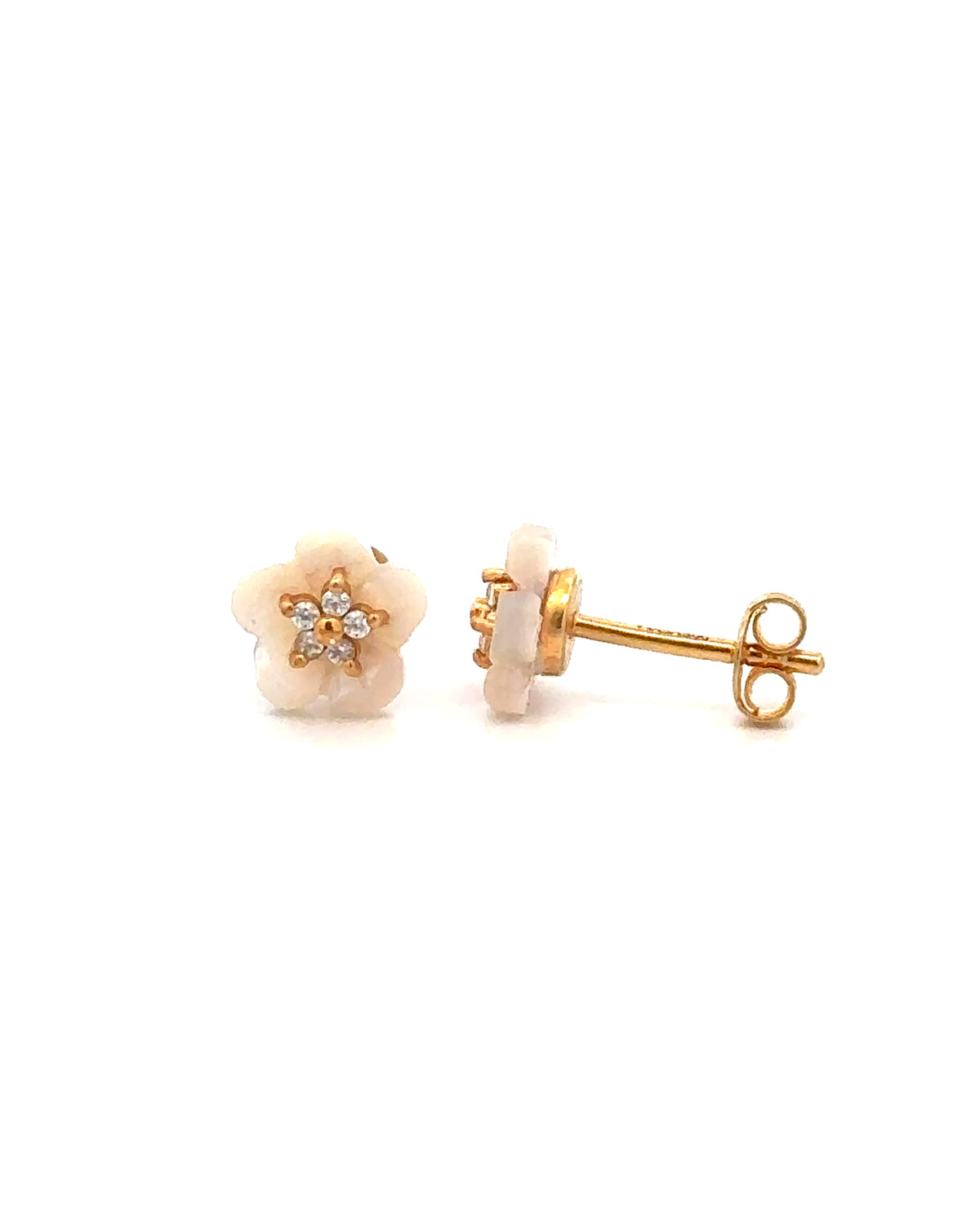 Floral Drop 0.11 Carat Diamond Studs Earring-Veyaa
