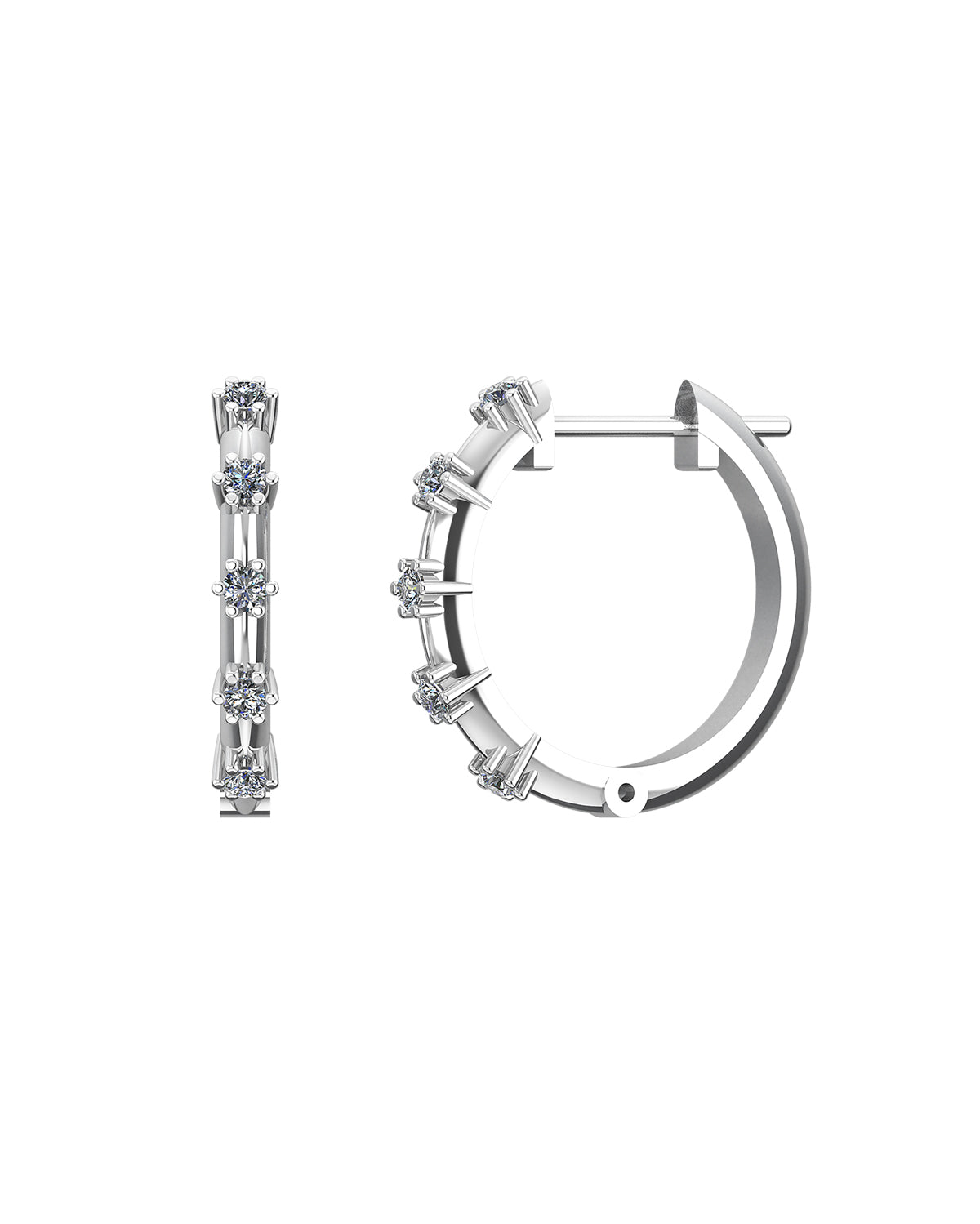Aina 0.15 Carat Diamond Hoops Earrings-Veyaa