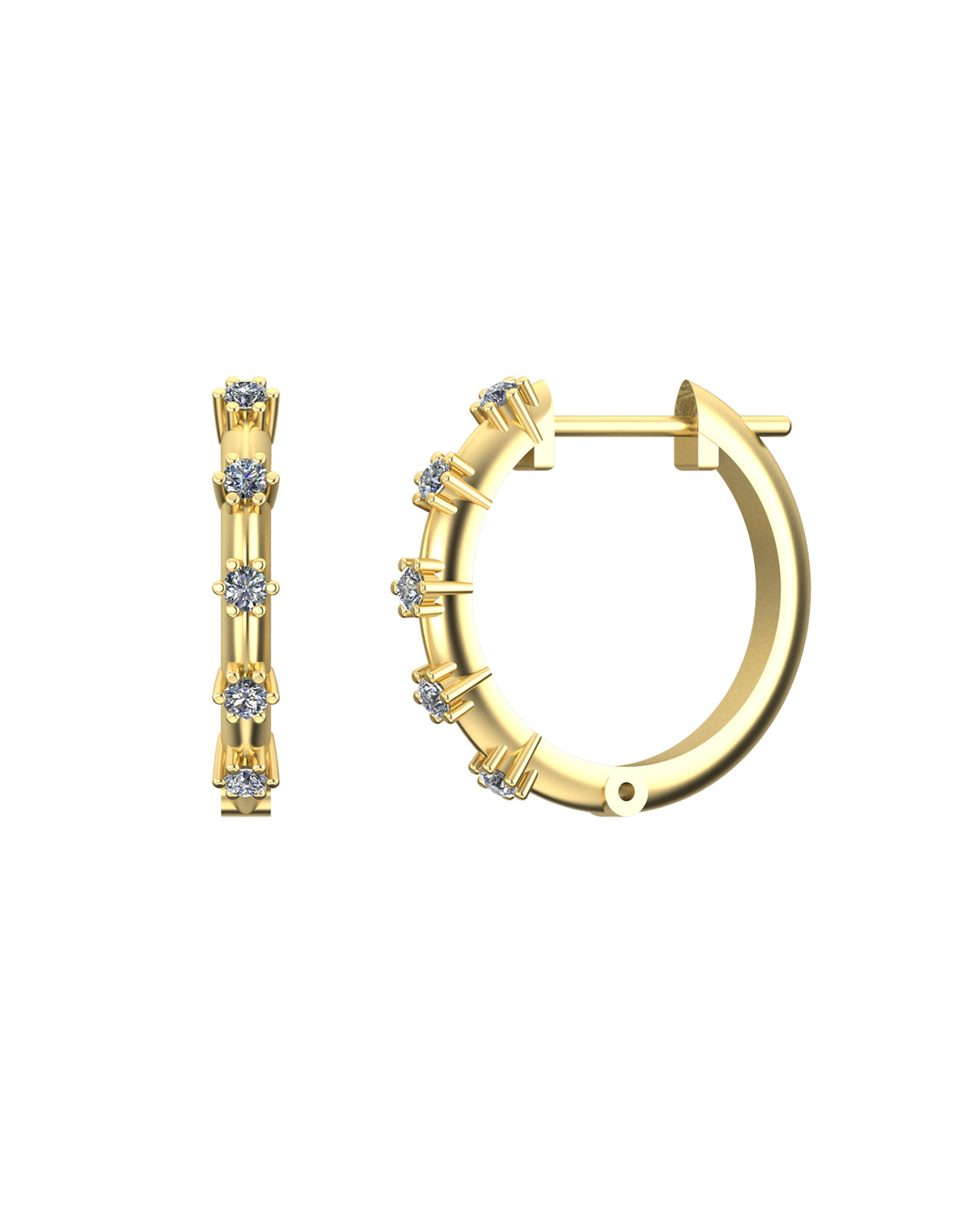 Aina 0.15 Carat Diamond Hoops Earrings-Veyaa