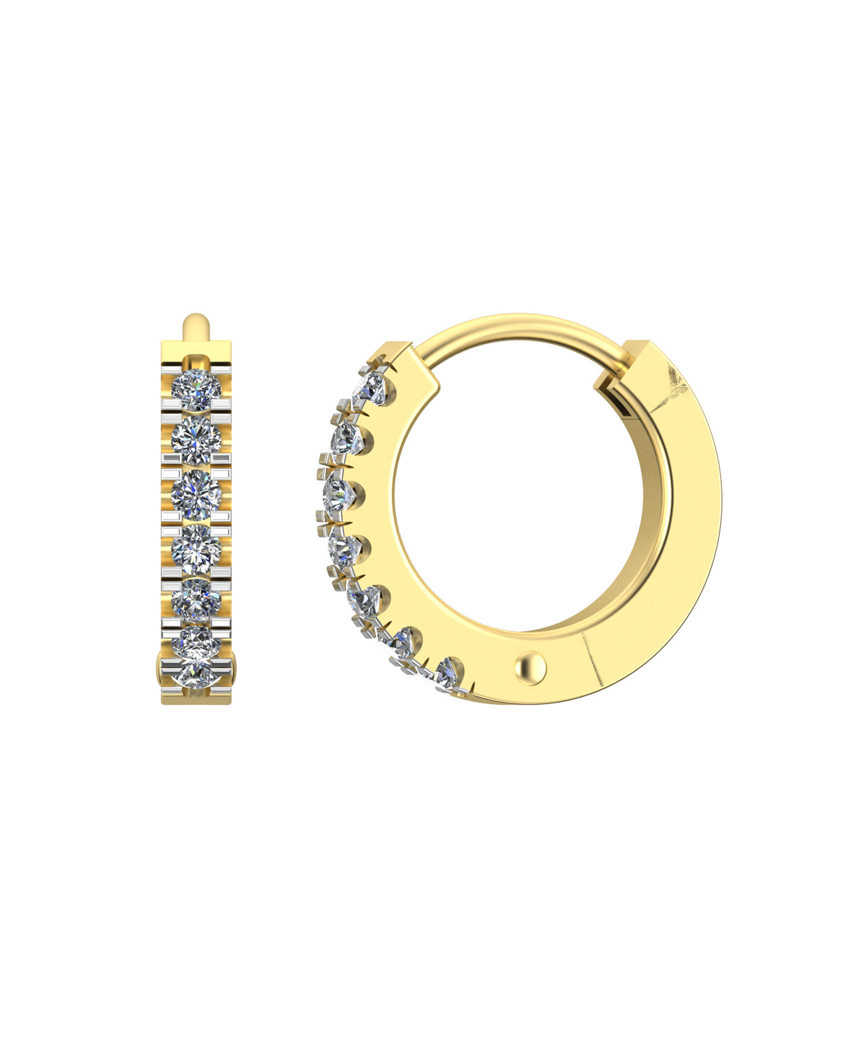 Amour 0.15 Carat Diamond Loop Earrings-Veyaa