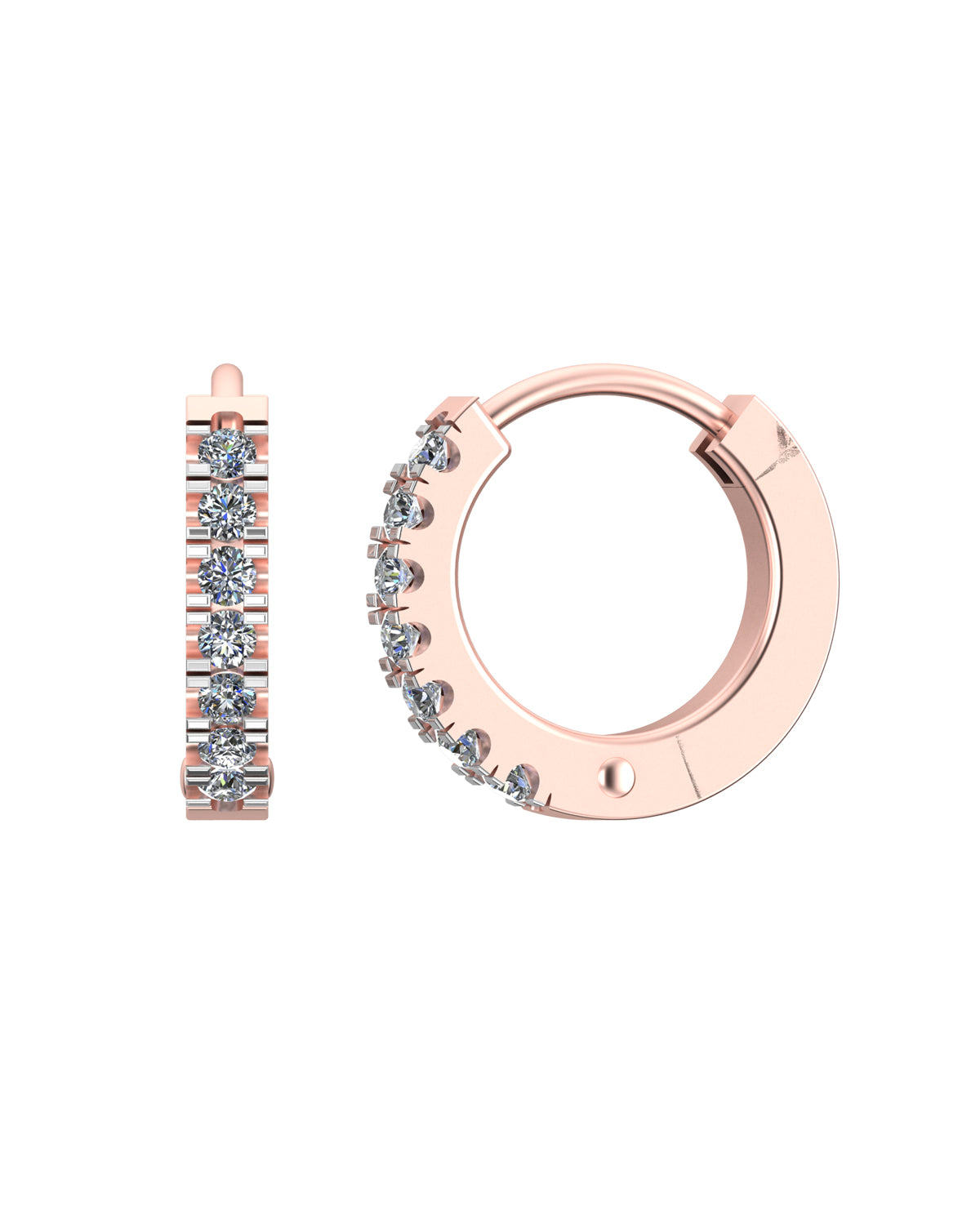 Amour 0.15 Carat Diamond Loop Earrings-Veyaa