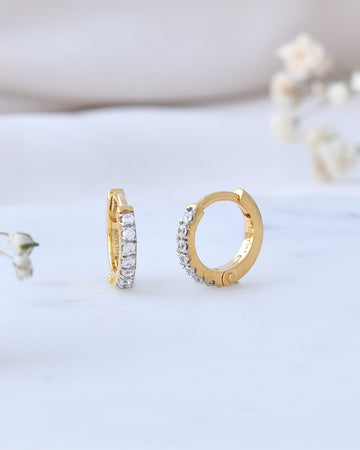 Amour 0.15 Carat Diamond Loop Earrings-Veyaa